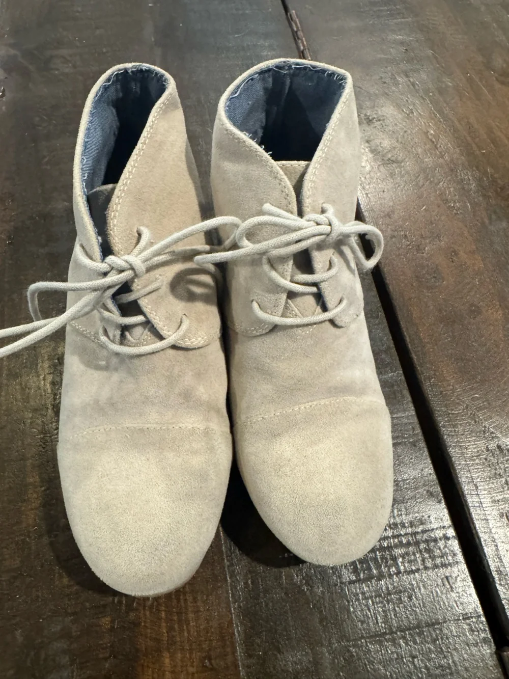 Sweethoney 2Y Kids Suede Lace-Up Booties in Cream